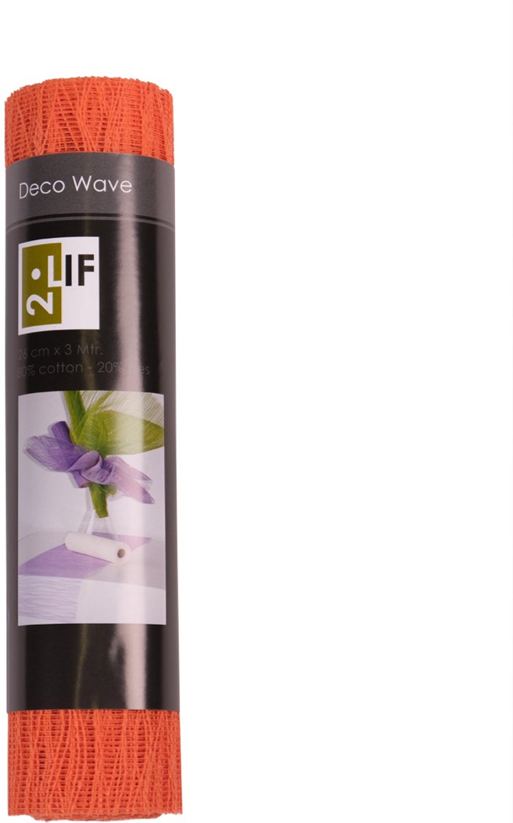 Wave Tafelband oranje 26cmx3m (rolled)