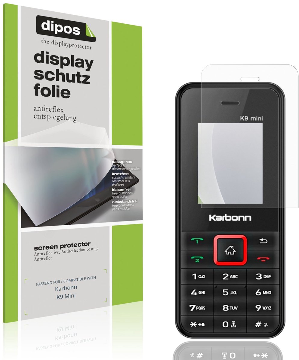 dipos – 4x Matte Beschermfolie geschikt voor Karbonn K9 Mini | Krasbestendige & antireflecterende Screenprotector Ultra-Thin