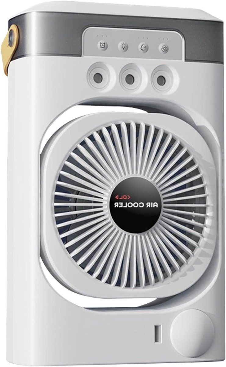 Persoonlijke Airco - Ventilator - Persoonlijke Koeling - Met Luchtbevochtiger - 26x16cm - Multicolor