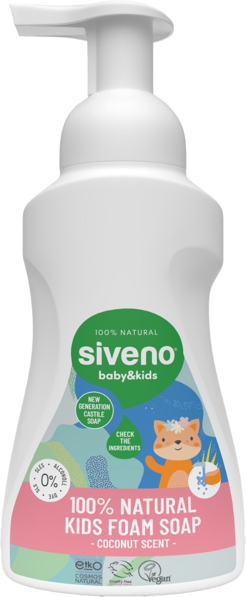 Siveno Natuurlijk Schuimzeep voor Baby’s & Kinderen, 250 ml