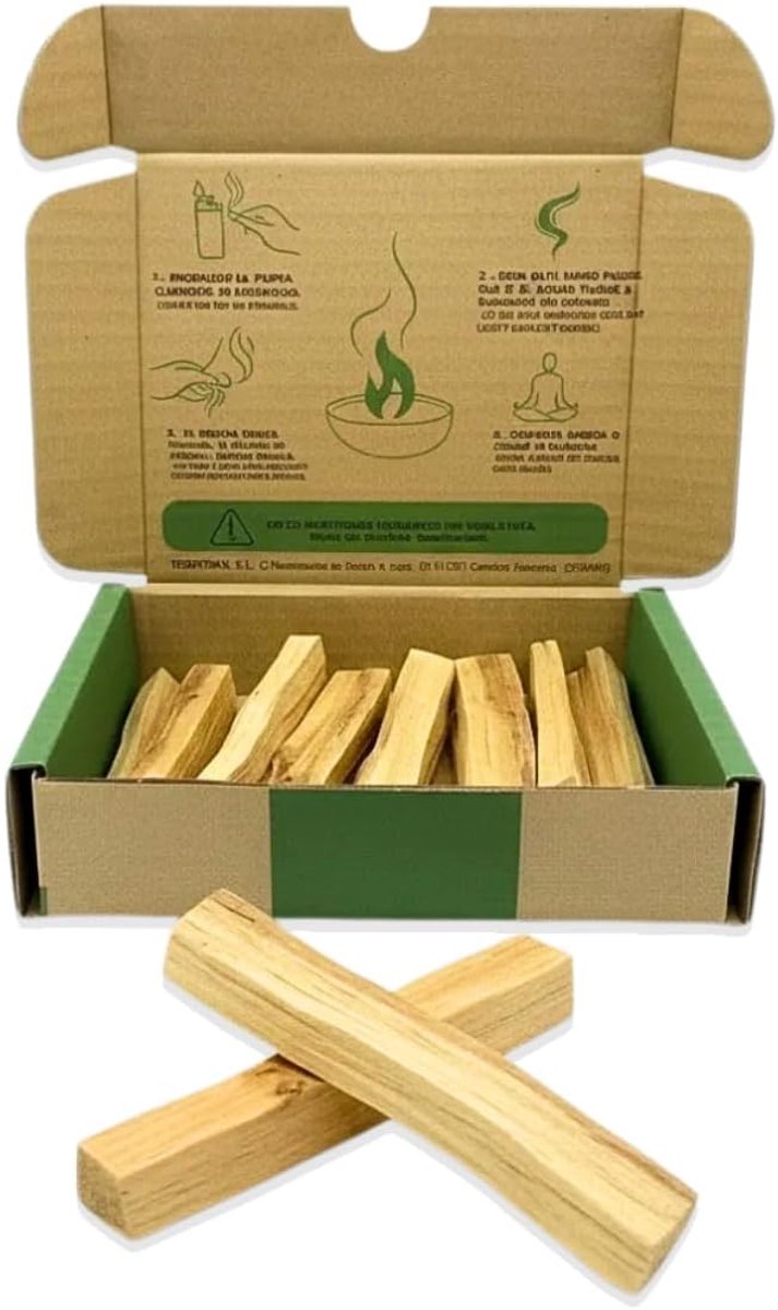 SnelShoppen - Palo Santo Hout 100g (10-14 Sticks) - Natuurlijke Wierook voor Energetische Reiniging, Meditatie, Yoga en Ontspanning - Authentiek Hout