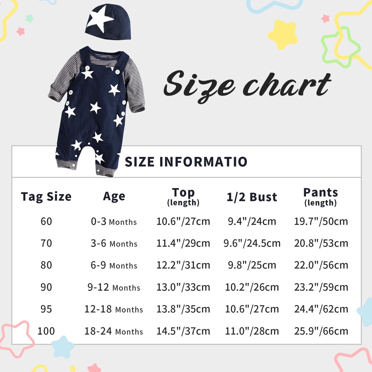 SnelShoppen - Babykleding jongens 3-delige kledingset met lange mouwen, warm 100% katoen, babyrompertje voor herfst en winter, perfect pasgeboren cade