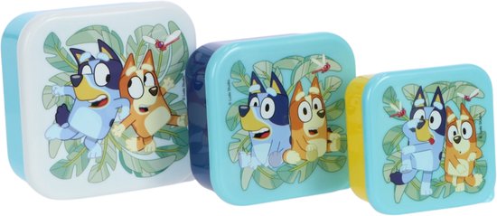 Bluey lunchset; lunchbox, snackbox en drinkfles van Bluey — afbeelding 3