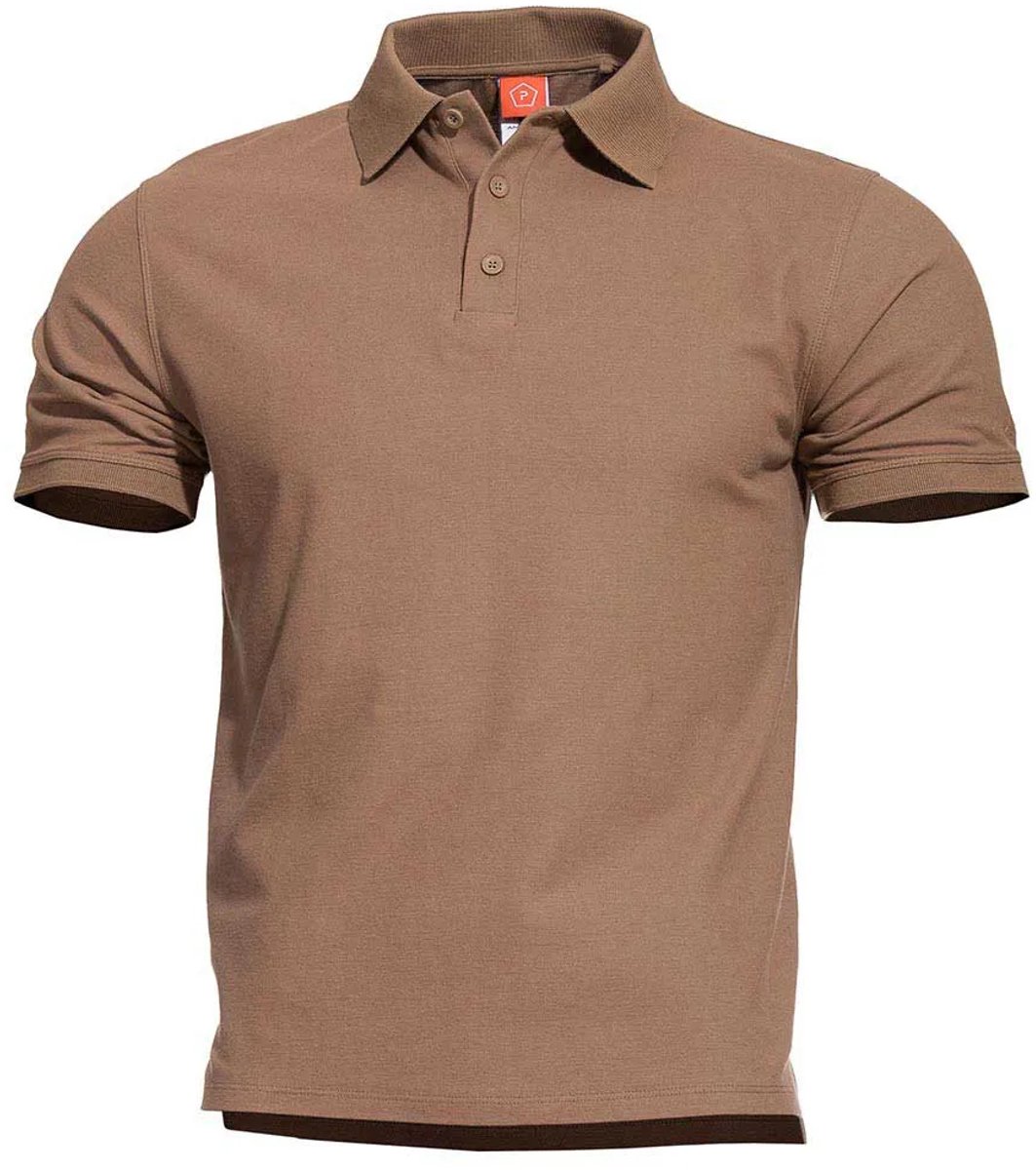 Pentagon Aniketos Korte Mouw Poloshirt Bruin M Man