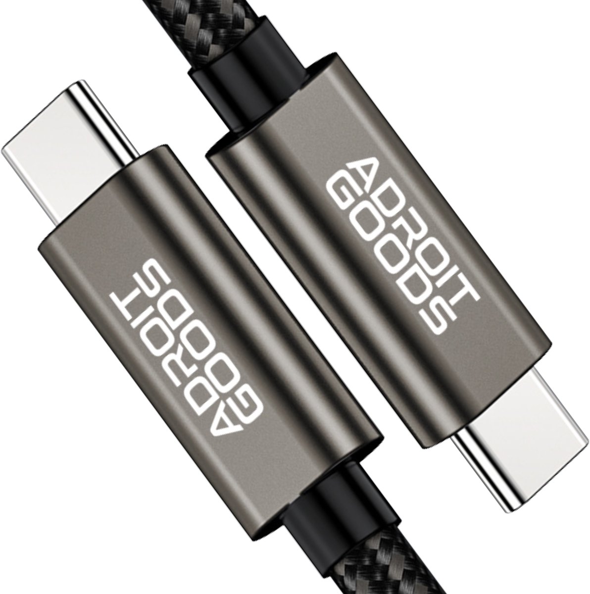 AdroitGoods USB-C Kabel 240W PD3.1 Snellader 20Gbps Data 4K60Hz Video Thunderbolt Compatibel Nylon Gevlochten Snellaadkabel Premium - 2 m