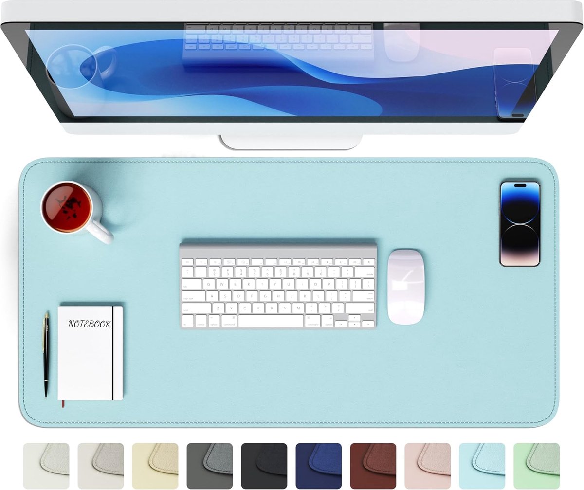 SnelShoppen - GOMIN Desk Mat 80 x 40 cm - PU Leer Muismat, Waterdicht en Antislip Grote Laptop Tafelmat, Makkelijk te Reinigen, XXL Muismat voor Thuis