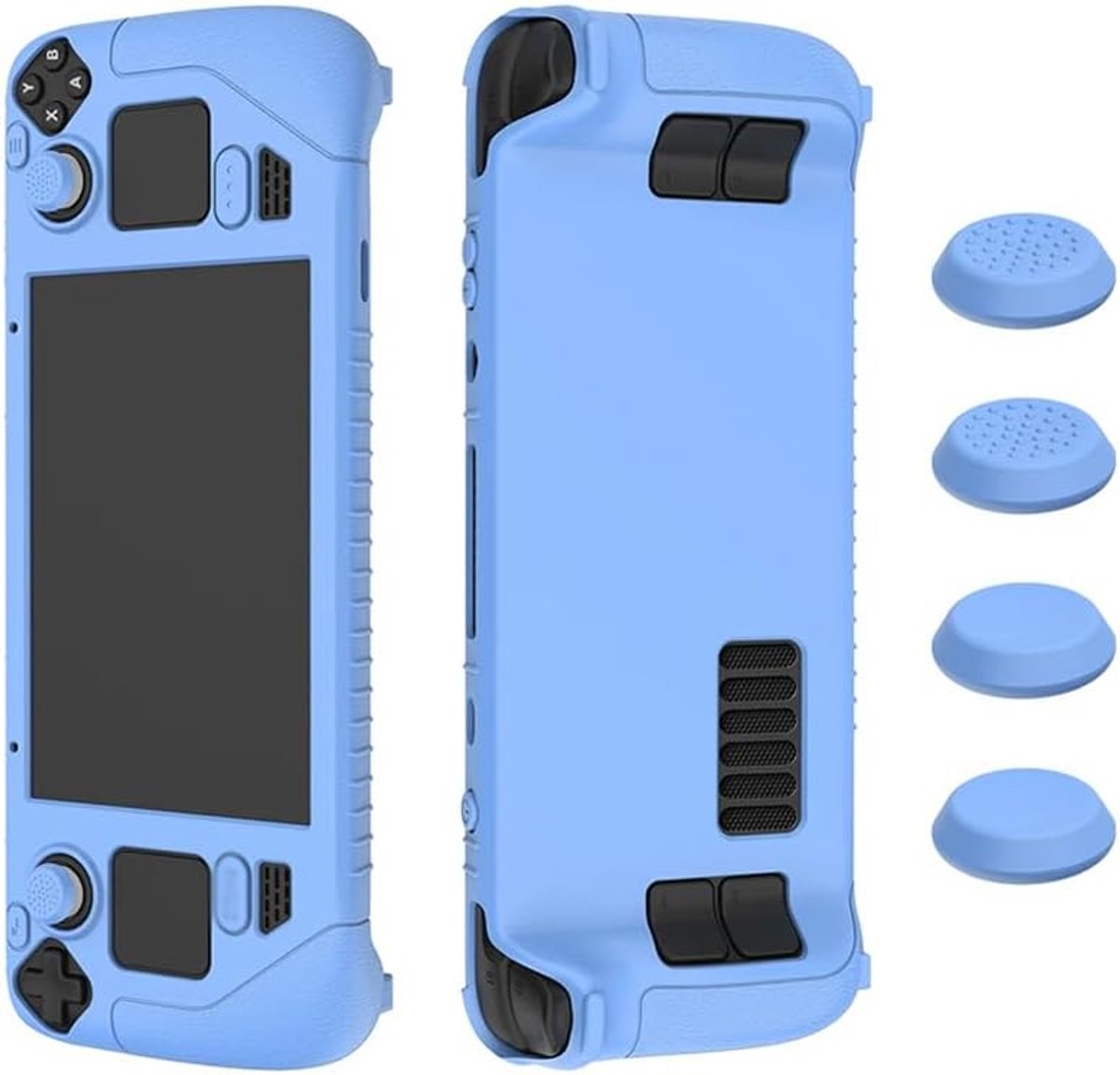 SnelShoppen - Silicone Beschermhoes voor Stoomdeksels met 4 Thumb Grip Caps, Volledige Bescherming, Krasbestendig, Wasbare Hoes met Verbeterde Grip en