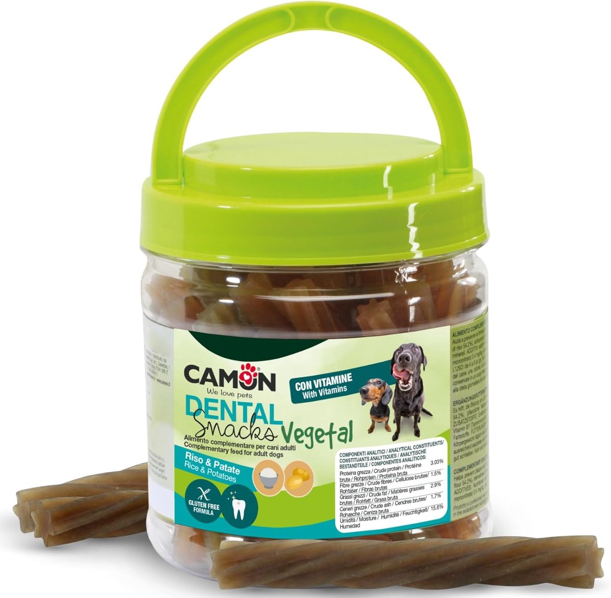 SnelShoppen - 100% Natuurlijke Groenten Snacks voor Honden - 350g Emmer - Plantaardige Tussendoortjes - Tandenreiniger - Tasty Chew Sticks - 10.5 cm -
