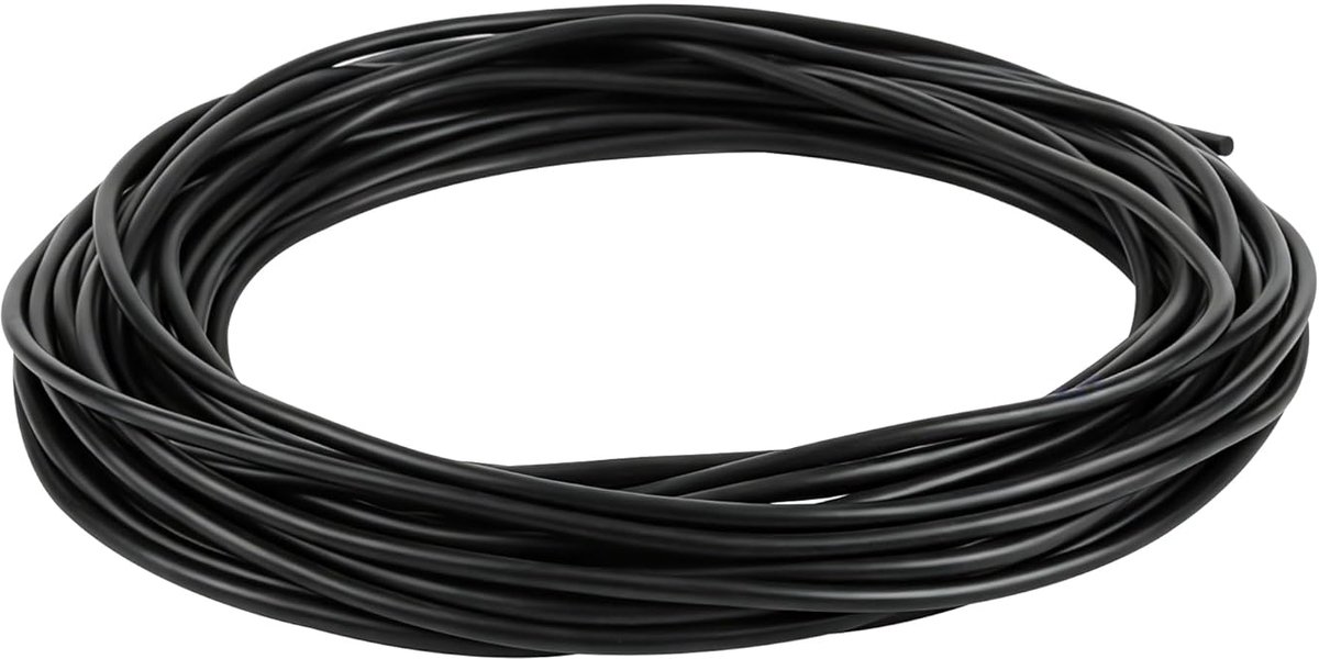 SnelShoppen - 15 m Joints, Sealing Cord Ø 4 mm, Zwart, Foam, Ronde Rubber Sealing Cord voor Deuren en Ramen, Hoogwaardige Rubber, Ideaal voor Sealing
