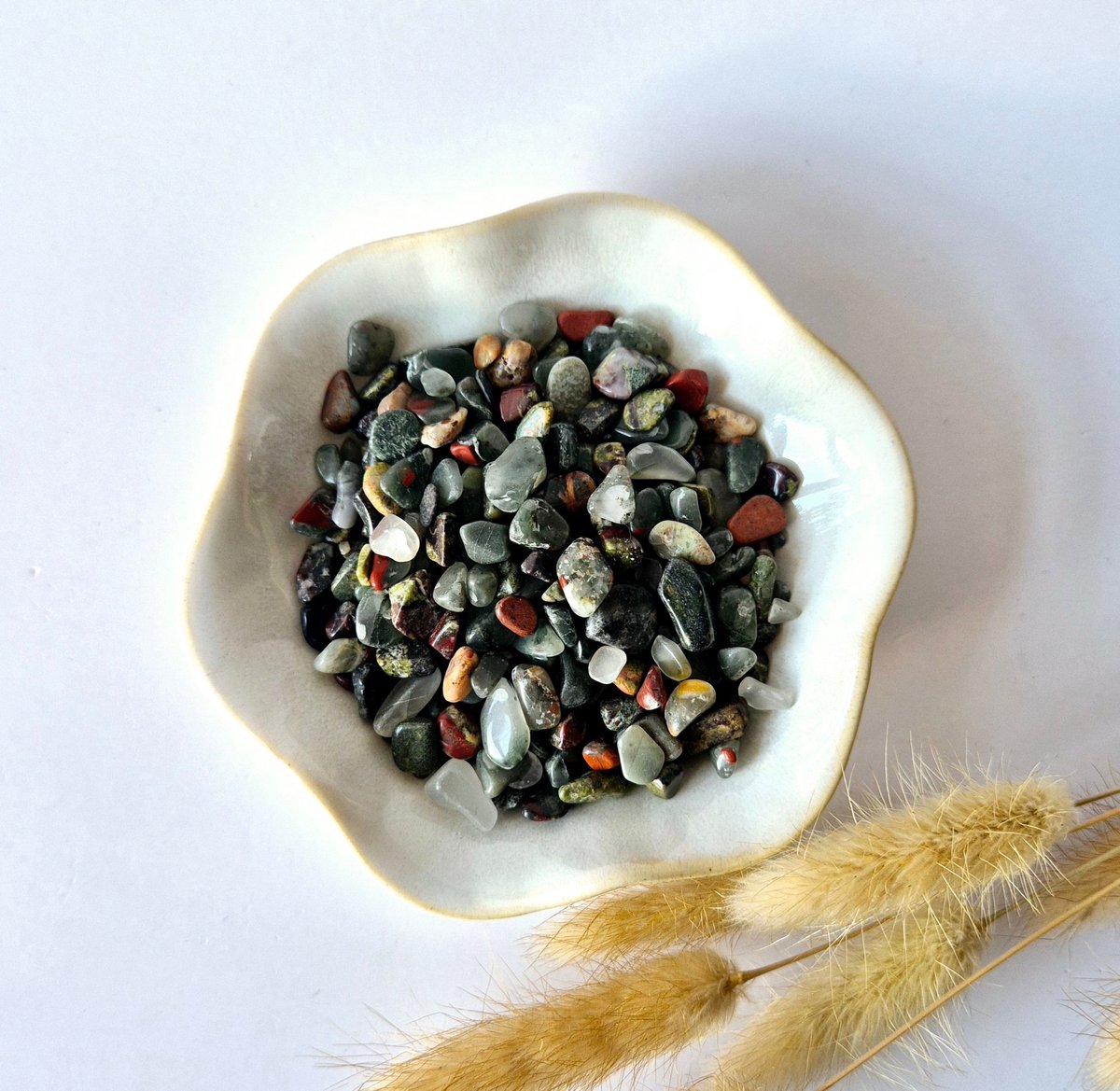 Ruwe Mini Edelsteen Chips 100 gram - African Bloodstone