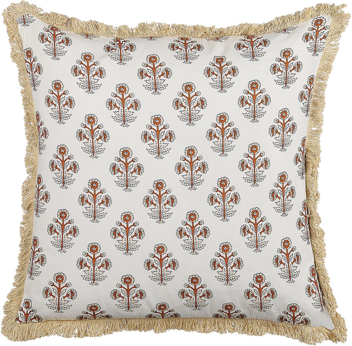 Beliani OMORIKA - Sierkussen - Lichtbeige - 45 x 45 cm - Katoen Meerkleurig