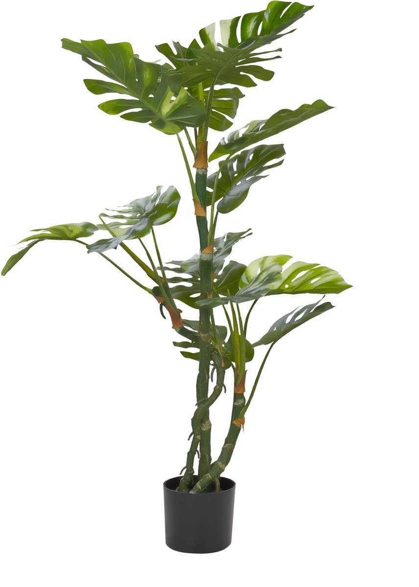 Beliani MONSTERA PLANT - Kunstplant - Groen - 135 cm - Synthetisch materiaal
