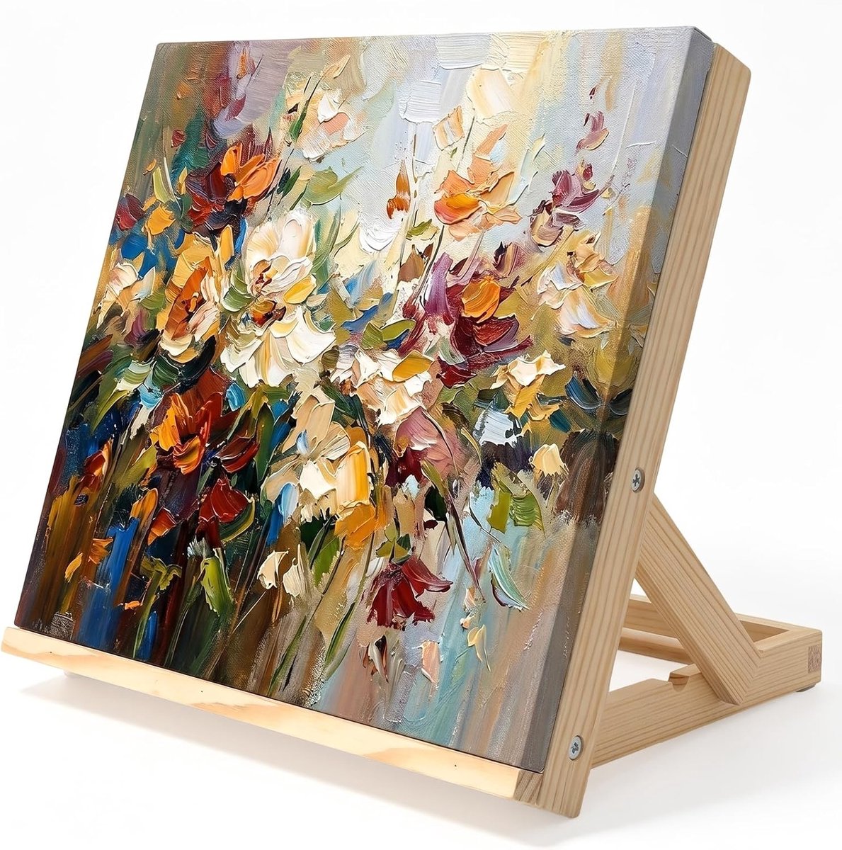 Verstelbaar houten tafelezel 23 x 33 cm, opvouwbaar schilderbord voor aquarel, schetsen en kalligrafie met glad oppervlak
