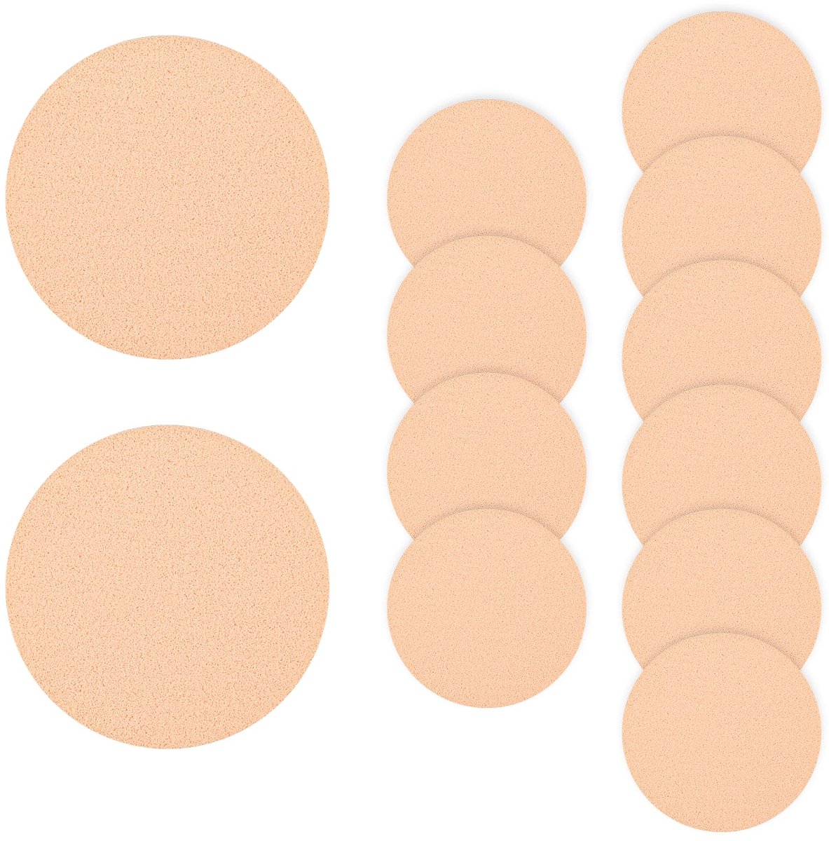 Dailygoods - 12 Stuks Cosmetische Make-Upspons - Ideaal voor Foundation en Poeder