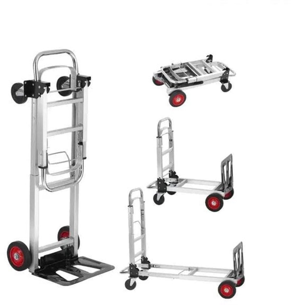 Steekwagen - Transportkar - Transportwagen - Magazijnwagen - Platformwagen - Opvouwbare - Draagvermogen 180 kg - met Wielen - Lichtgewicht Trolley voor Magazijn en Verhuizing - Steekkar