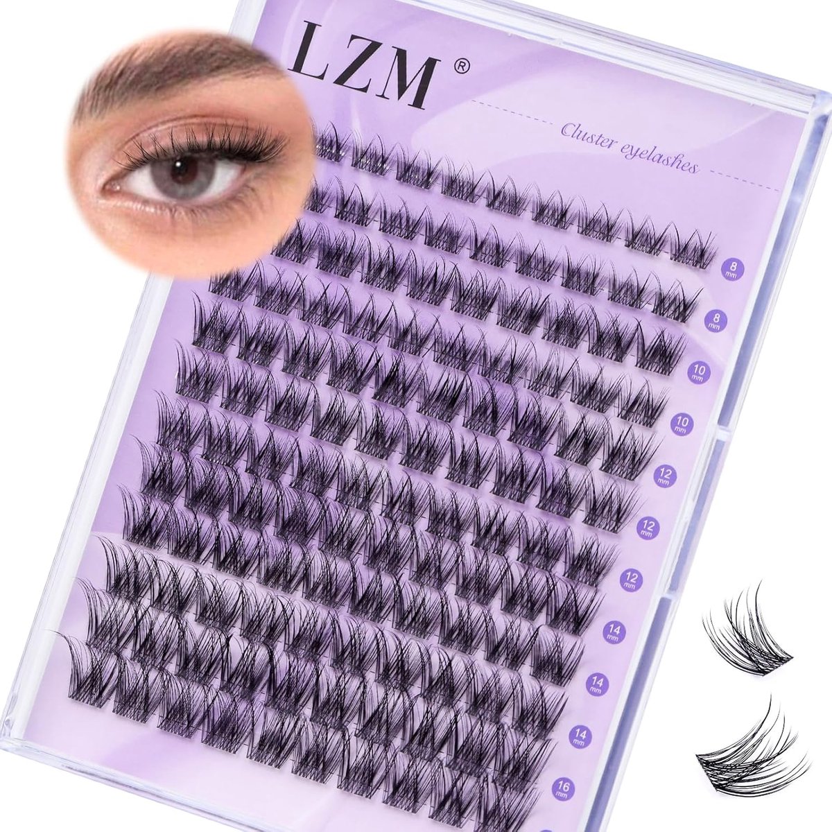 SnelShoppen - Individuele Wimpers 120 Stuks - Eyelash Clusters 8-16mm C Curl - Natuurlijke Look met Dunne Band - Perfect voor Feest en Dagelijks Gebru