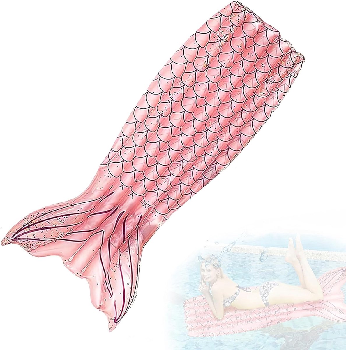 SnelShoppen - Opblaasbare Poolmatras 180cm - Ananas Drijfmat - Ideaal Voor Volwassenen en Kinderen - Zwemaccessoire Voor Zwembad, Strand en Meer