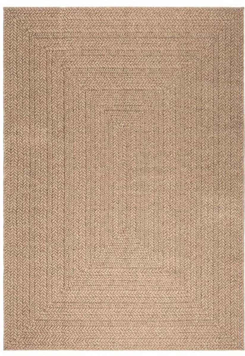 Vloerkleed Jute Kleden Tapijt Vloermat Vloerbedekking – Rustiek Beige – Onregelmatige Vorm