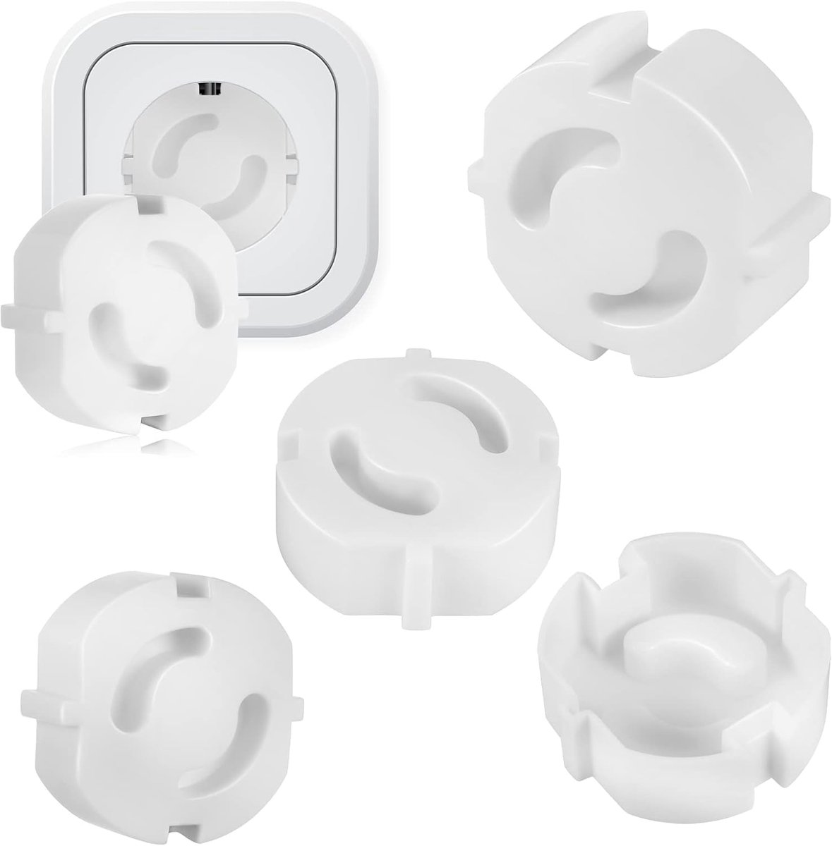 SnelShoppen - Pack van 25 Kindveiligheid Stopcontact Bescherming - Universele Socket Covers voor Kinderen - Ideaal voor Thuis, Koken en Veiligheid - W