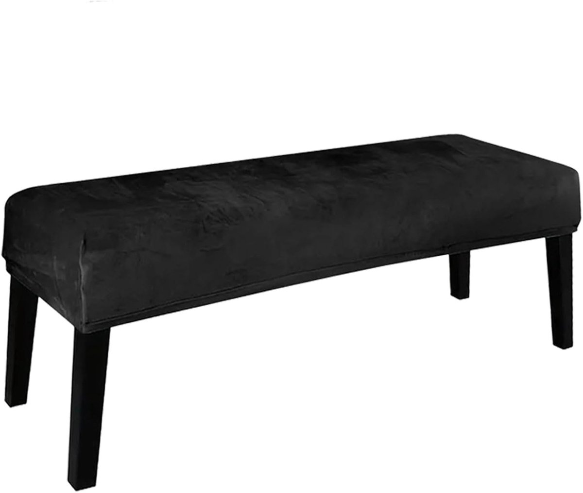 SnelShoppen - Universele Eetbank Slipcover - Verwijderbare Stretch Eetbankhoes - Pluche Stretch Eetbank Cover met Band voor Hotel, Restaurant, Woonkam