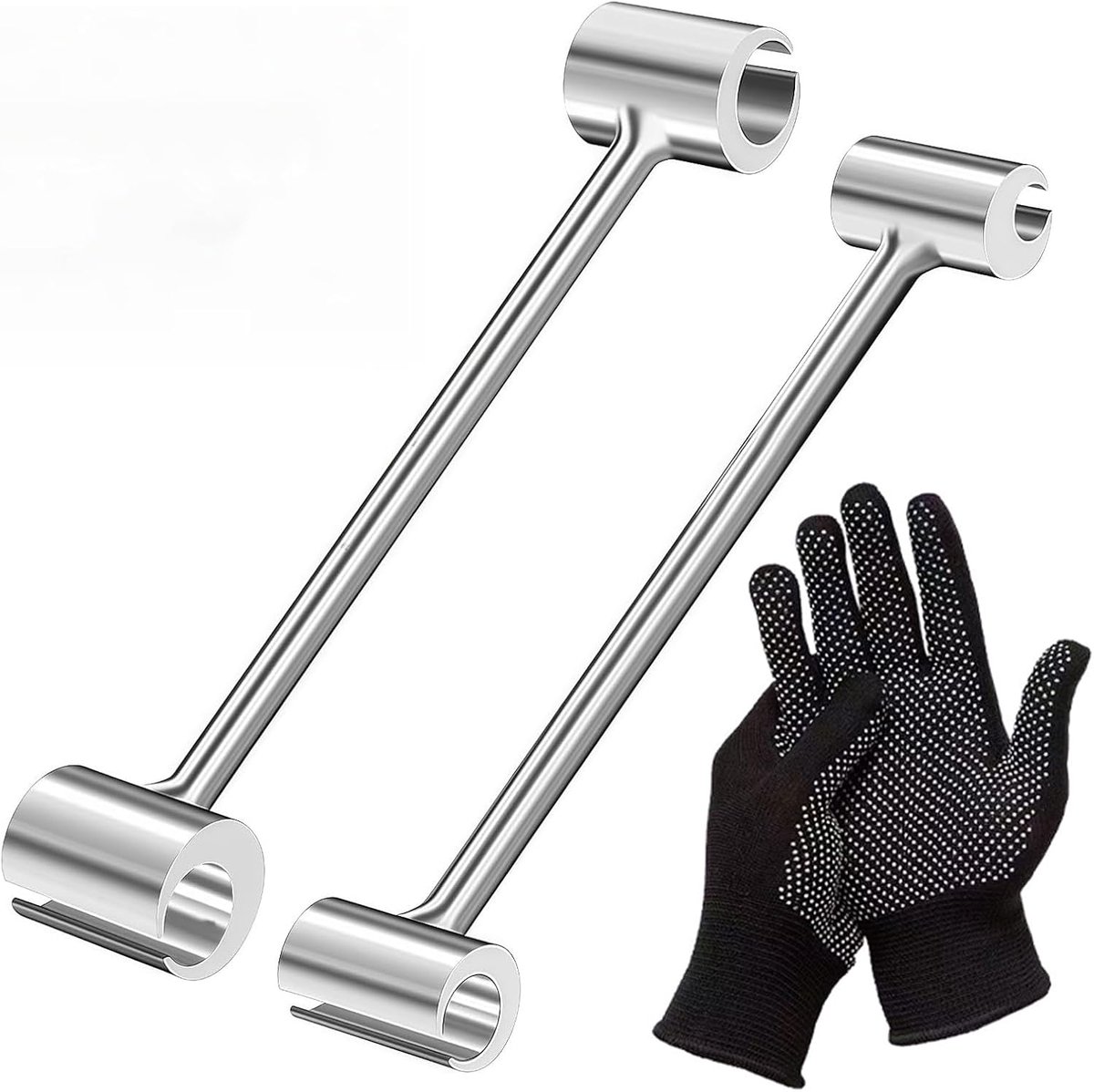 SnelShoppen - 3-delige deur scharnier afstelset met 1 paar handschoenen, 14-19 mm en 23-25 mm scharnierpen afstelmoersleutel, scharnier spacer sleutel