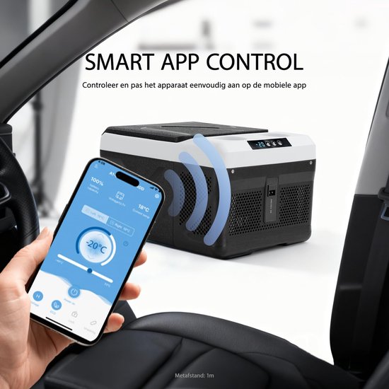 SnelShoppen - 9L Mini Koelbox met Elektrische Compressor, Draagbare 12V Auto-Koelkast voor Camping, Vriesbox voor Boot, Camper en Vrachtwagen — afbeelding 4