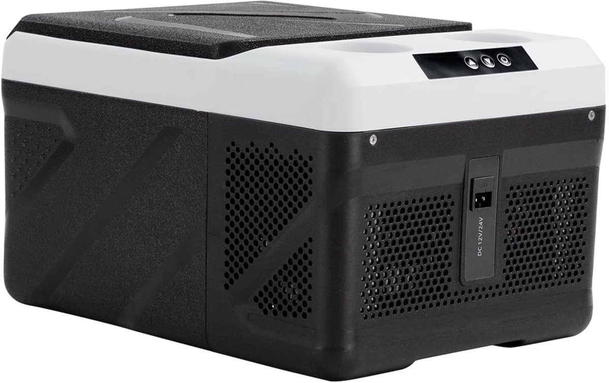 SnelShoppen - 9L Mini Koelbox met Elektrische Compressor, Draagbare 12V Auto-Koelkast voor Camping, Vriesbox voor Boot, Camper en Vrachtwagen