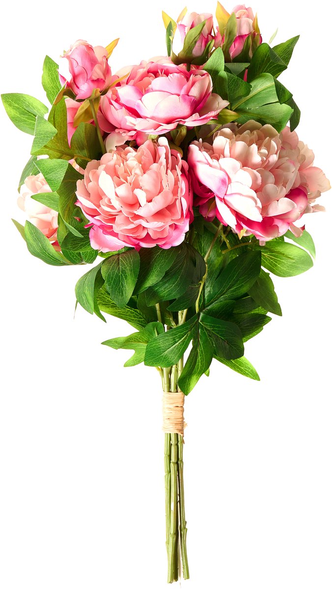COLARES - Kunstbloemenboeket - Roze - Polyester