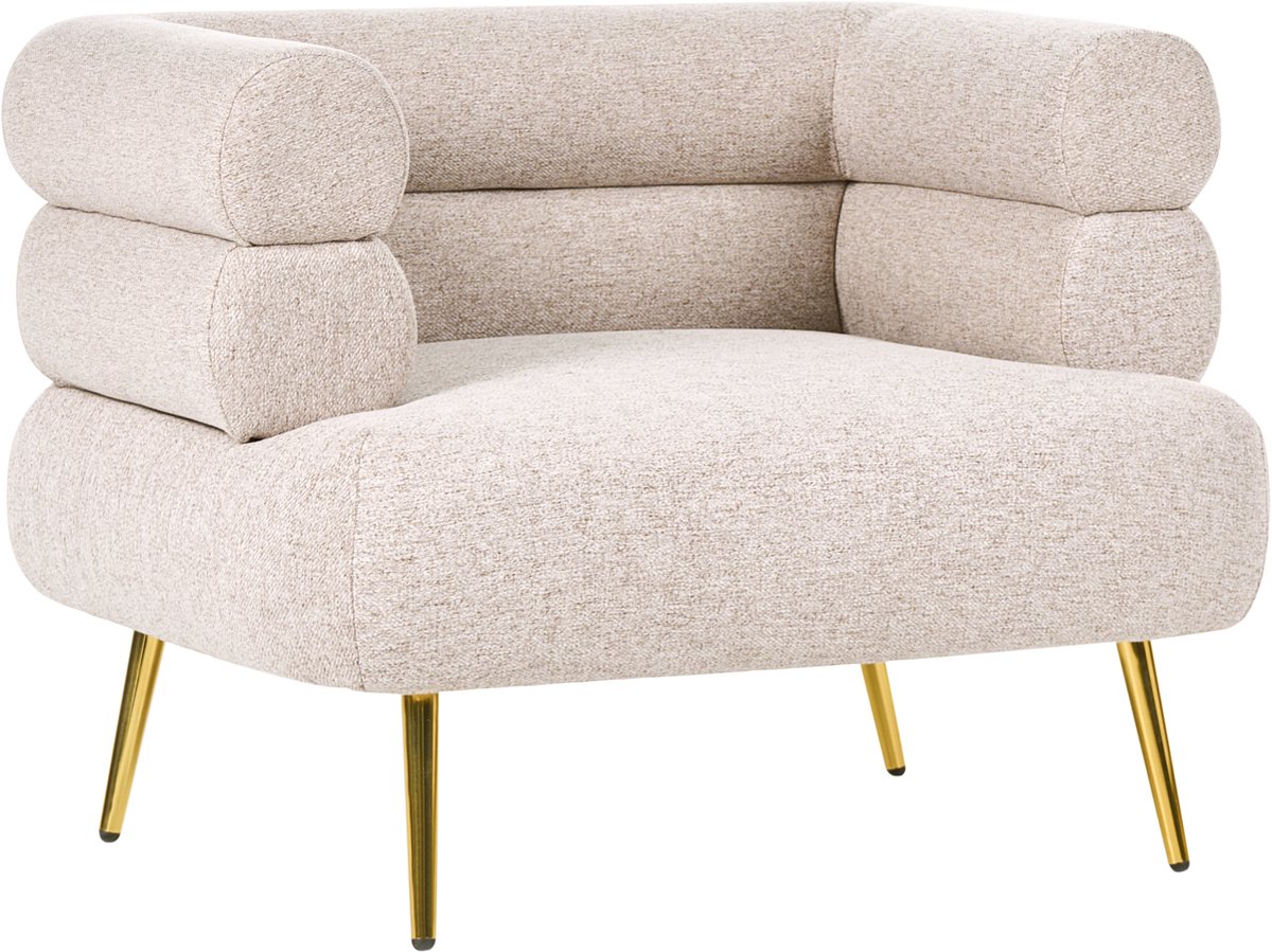 BOVIK - Fauteuil - Beige - Stof