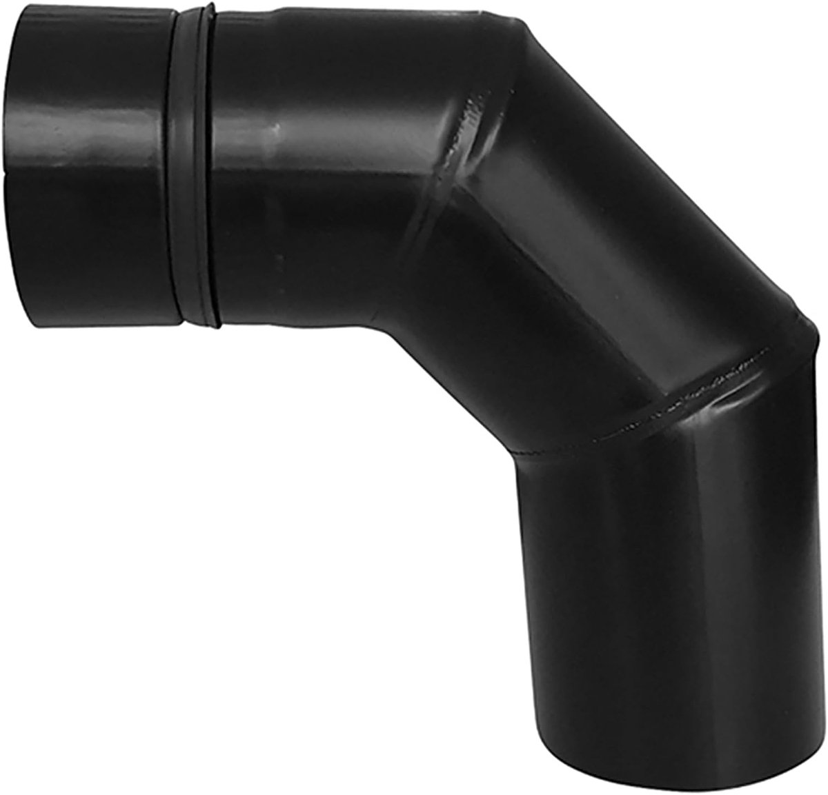 SnelShoppen - Pelletkachel Pijpbochten 80 mm - RVS Zwart - 90 Graden - Hoogwaardige Silicone Seal - Voor Kachels en Verwarming