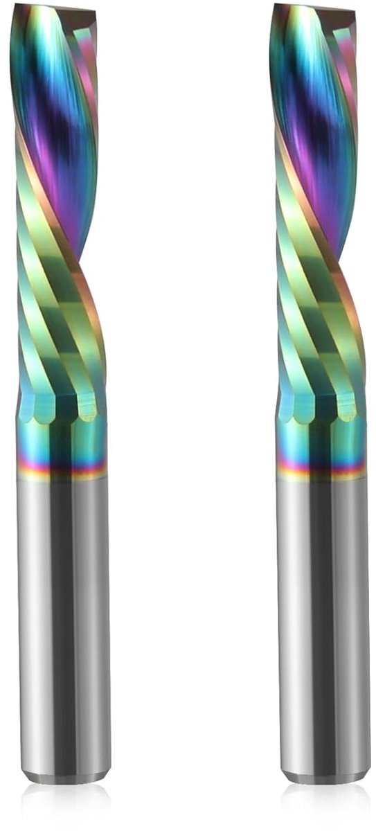 SnelShoppen - CNC Frees Cutter Spiral Groove 6mm Shank, O-Flöte Router Bit, 6mm Snijdiameter, 25mm Snijlengte, Houtbewerking, Precisie Frezen, Lang Ho