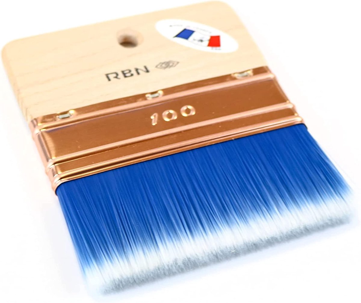 SnelShoppen - Brush Spalter 100mm - Renovatieborstel voor Muren en Meubels - Brede en Platte Synthetic Fiber Houten Handgreep - Geschikt voor Olie, Ac
