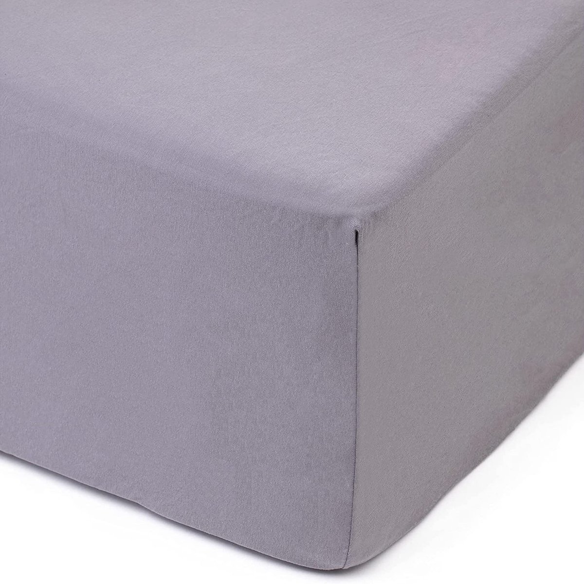 SnelShoppen - Hoeslaken 50 cm Diepe Hoeslakens 100% Katoen 140 x 200 cm Zilverkleurig voor Bedden, Slapen, en Comfortabel Wonen