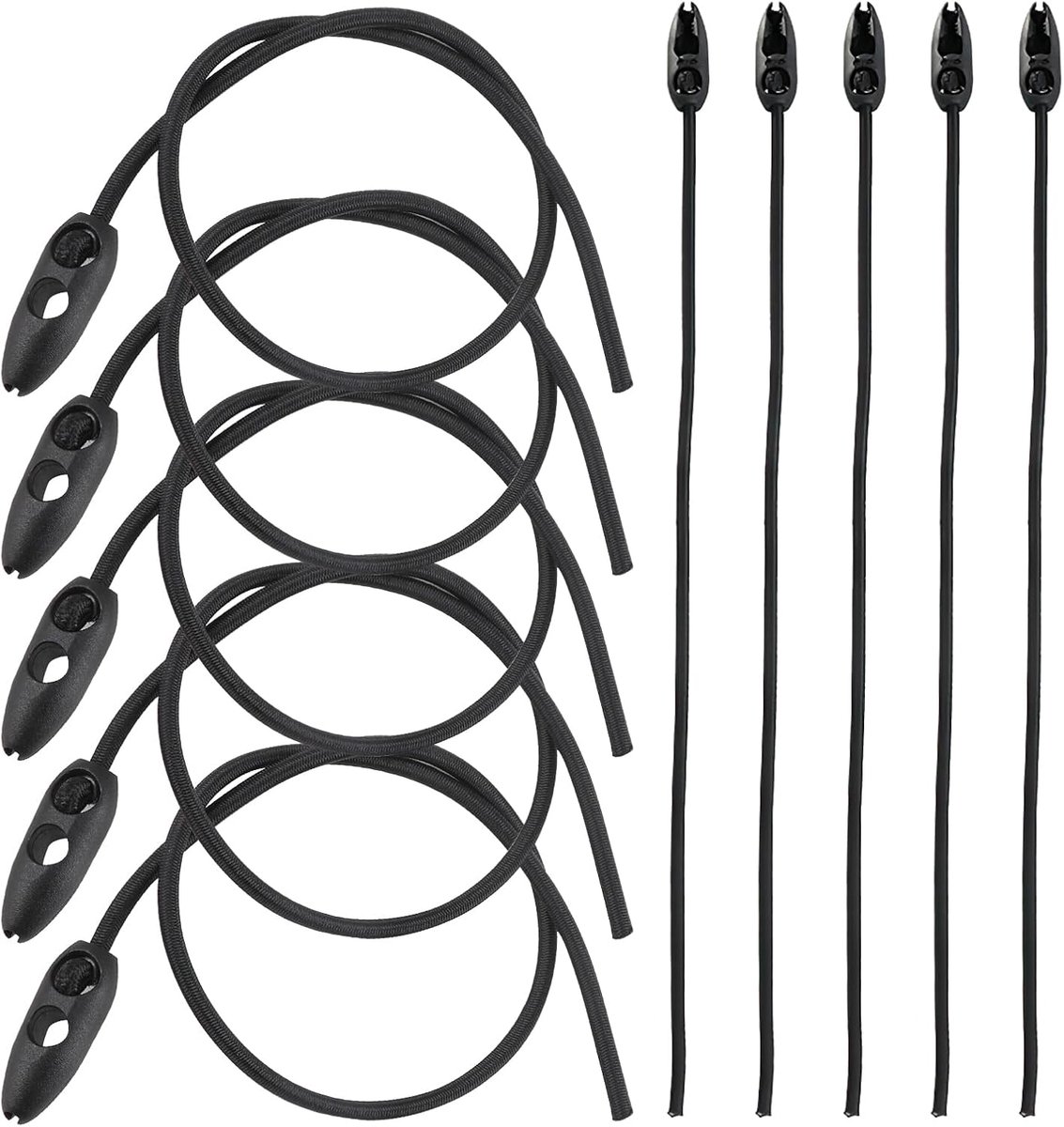 SnelShoppen - Elastische Touwen voor Zeilen en Fietsen, Overload getest, 10 Stuks, 50 cm Verstelbare Bevestigingsriemen, Hoogwaardige Latex, Multifunc