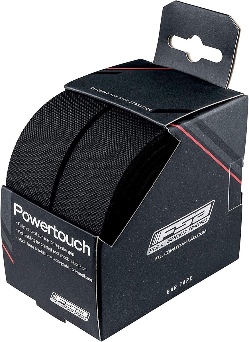 SnelShoppen - FSA Power Touch Unisex Fietshandvatten - Zwart - Gel Padding - Textured Grip - Comfortabel en Schokabsorberend - Fietsonderdelen voor Sp