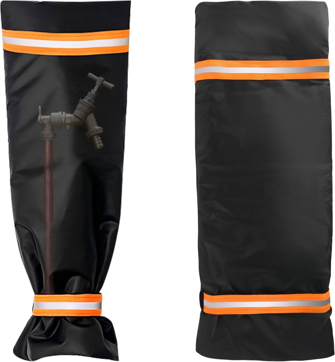SnelShoppen - Tapcover voor Buitenkranen met Dubbele Reflecterende Tape, Winterbescherming voor Buitenkranen, Waterdichte Oxford Stof, 5-laags Bescher