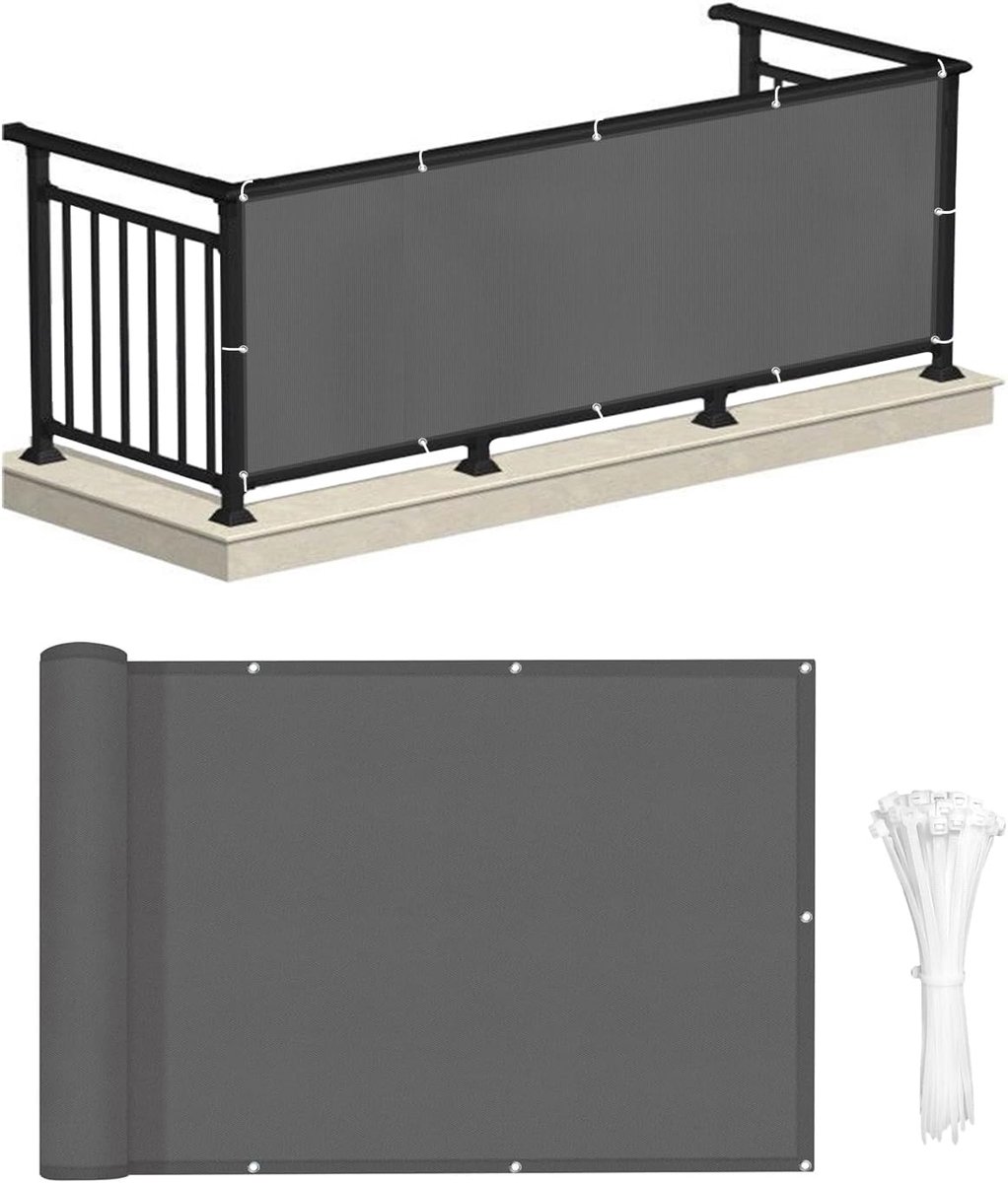 SnelShoppen - LOVE STORY Balkon Privacy Screen 0.8x2m - Waterdichte Balkonafscheiding, UV Bescherming en Windbescherming voor Tuin en Appartementen