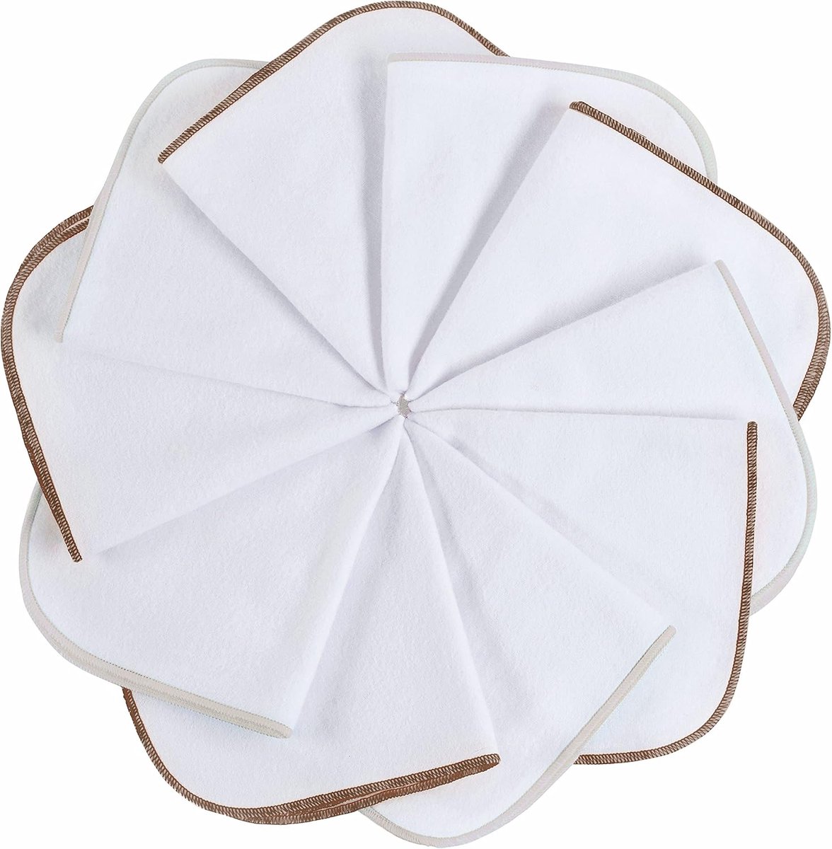SnelShoppen - Set van 10 Baby Washandjes 25x25 cm - Multifunctionele Molton Doekjes in Nude Tinten - Ideaal voor Kinderen, Eten, Bad en Buitenactivite