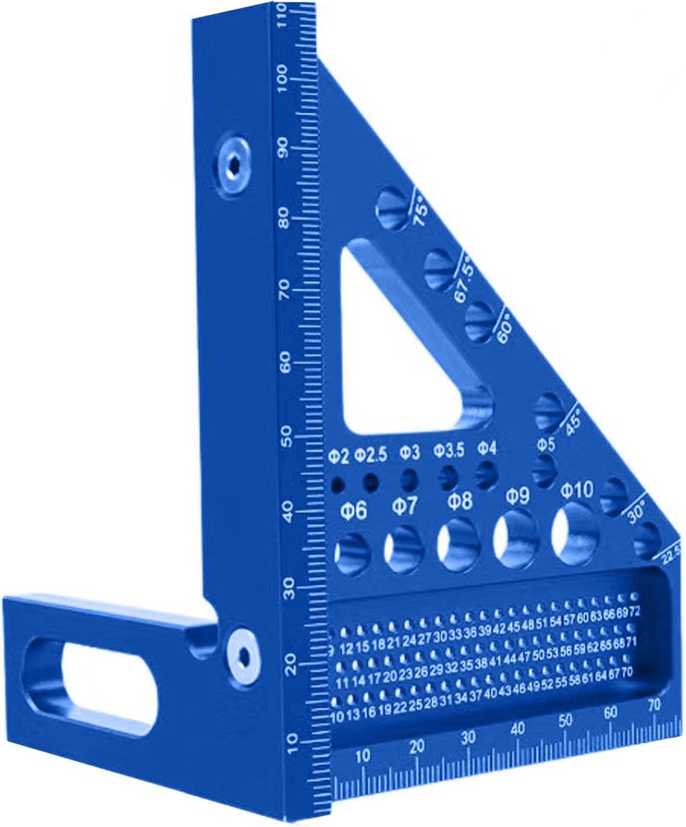 SnelShoppen - Protractor Arc, Carpentry Angle, Stop Angle, 22.5°-90°, Hoogwaardige Aluminium Legering, Perfect voor Houtbewerking, Ingenieurs en Creat