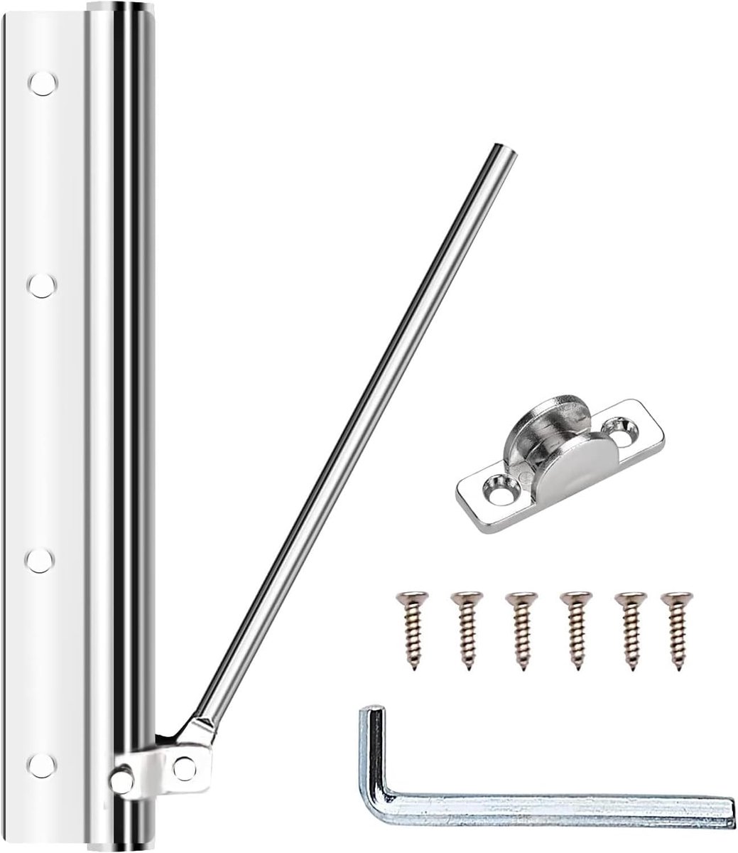 SnelShoppen - Automatische Deurdranger, Verstelbare RVS Veer Sluiting voor Binnen- en Buitendeuren, Perfect voor Thuis, Kantoor en Hotel