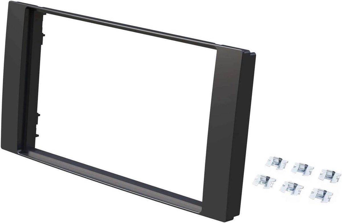 SnelShoppen - Audioproject A118 Dash Kit Car Stereo Double Din - Geschikt voor Ford C-Max Focus Fiesta Fusion S-Max Kuga - Universele Montageframe voo