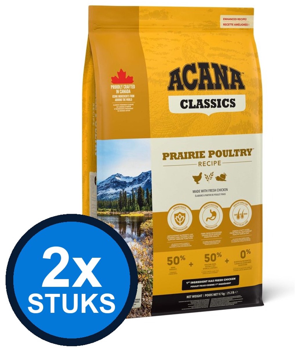 2x Acana - Classics (Old) prairie poultry 9,7kg