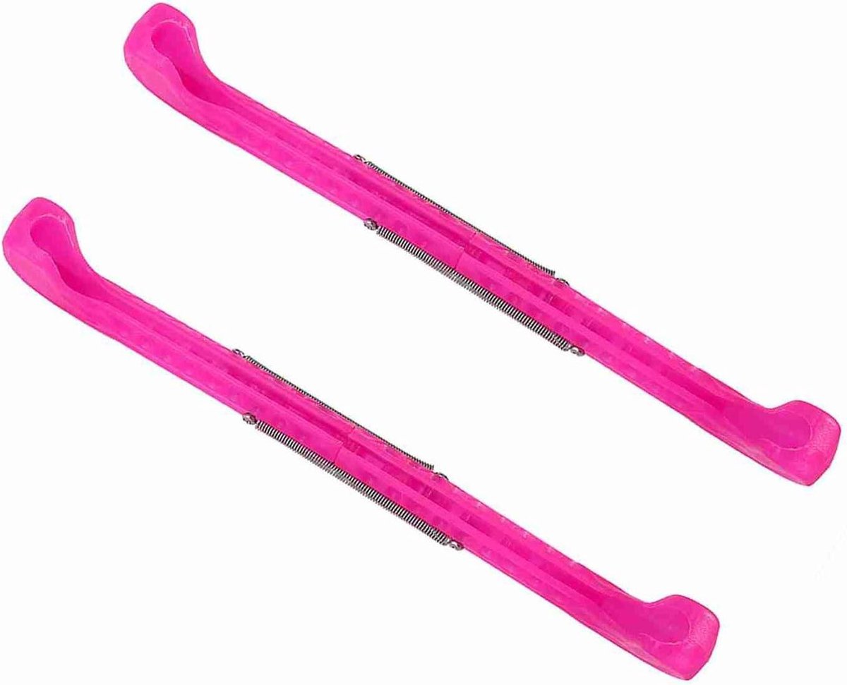 Schaatsbeschermers - Schaatsijzer beschermers - Schaatsen beschermen - Verstelbare veerpassing - 31 cm - Rood