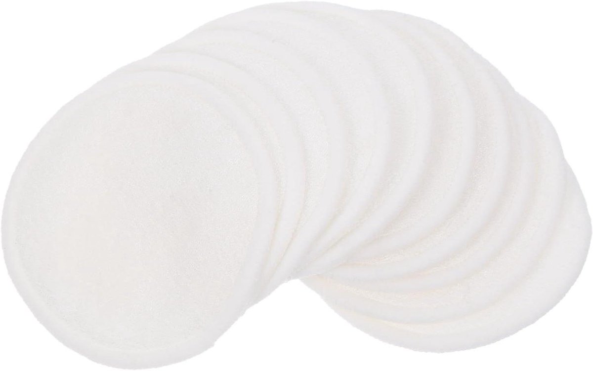 Herbruikbare Gezichtsrondes - Wasbare Makeup Pads - Gezichtsreiniging - Zacht Katoen - 10 Stuks - Wit