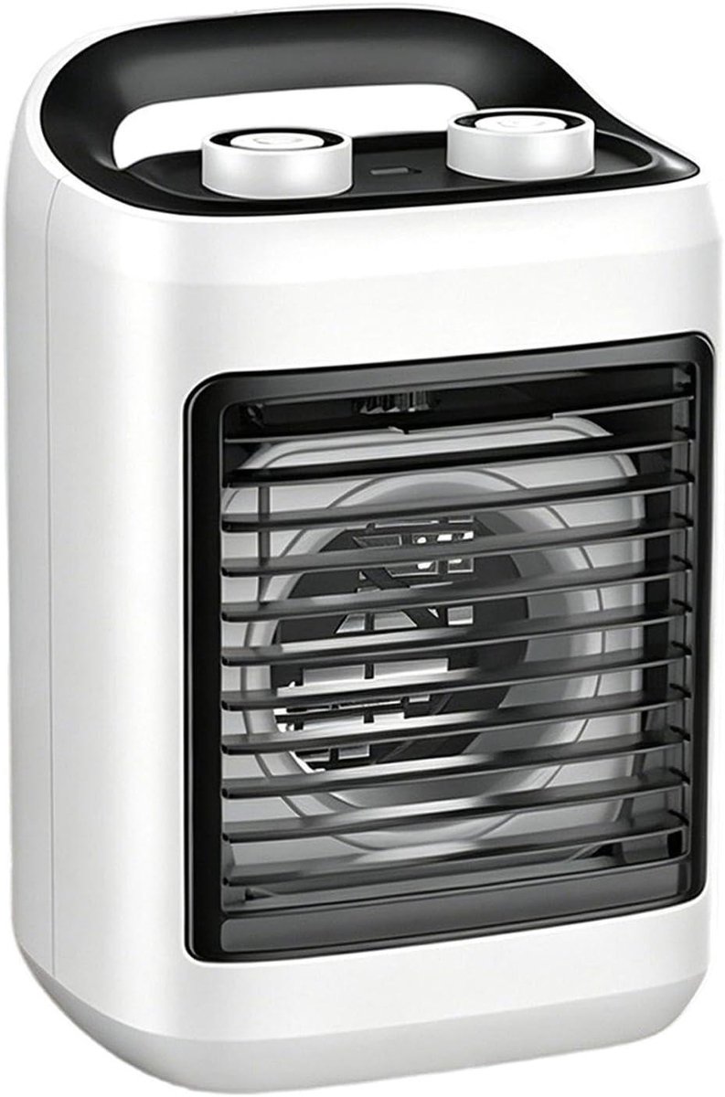 Draagbare Airconditioner Ventilator - Persoonlijke Luchtkoeler - Persoonlijke Koeling - 6 Snelheden - 17x13x25cm - Wit