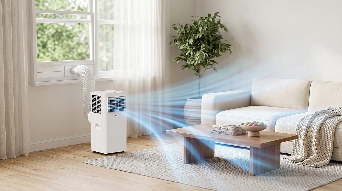 TCL Mobiele Airco - 9000 BTU - 3-in-1 AC-koeling / ventilator / luchtontvochtiger modus, Alleen koelen, Afstandsbediening, Inclusief kit voor schuifraam, Energieklasse A thumbnail 5