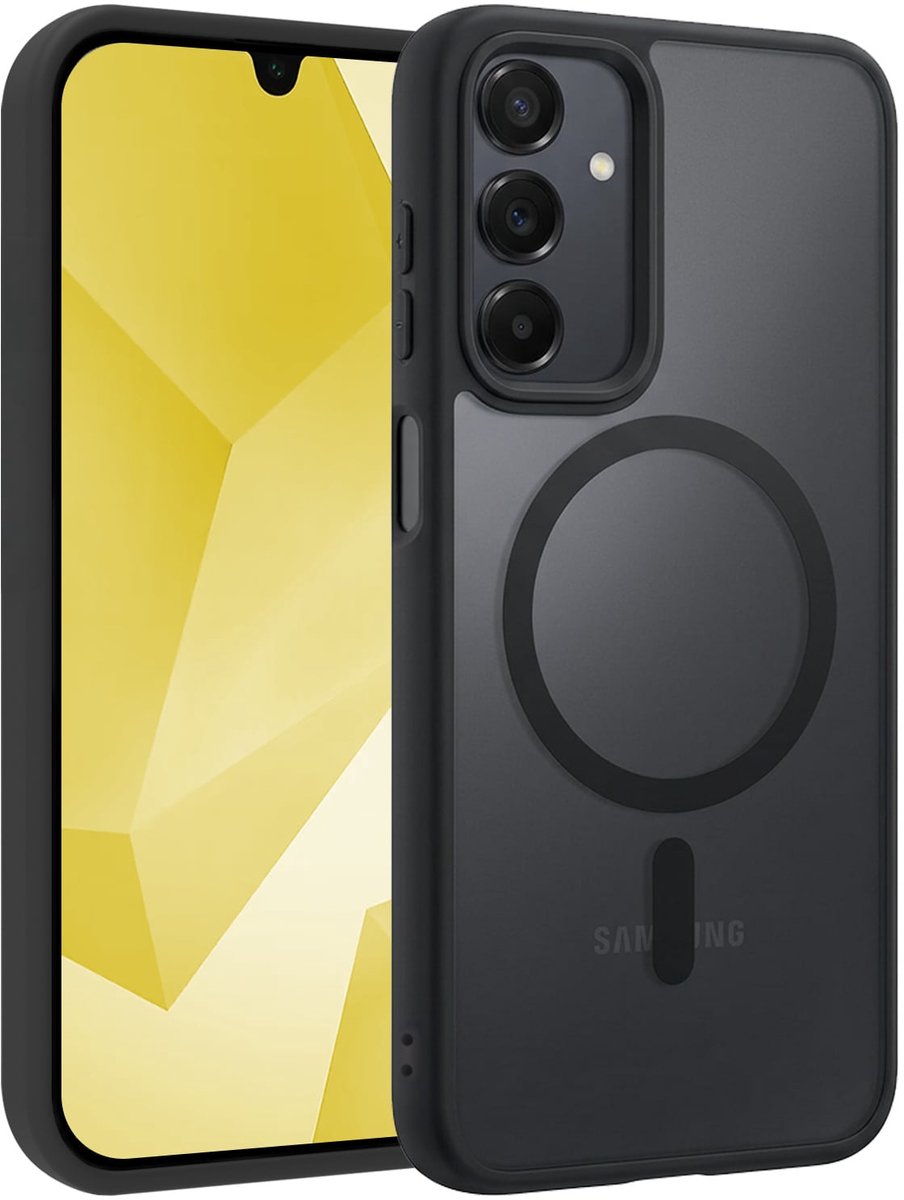 Hoesje - Geschikt voor Samsung Galaxy A16 - Magsafe Compatible - Sterk & Shockproof - Back Cover - Shock Proof Case - Telefoon Hoes Shockproof - Telefoonhoesjes - Zwart