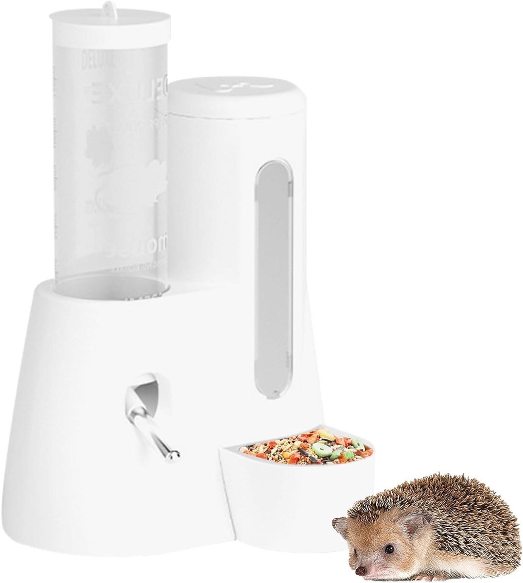 Hamster Waterfles - Drinkfles Kleine Dieren - Automatisch Voeren - Lekvrij Hydratatiesysteem - 300ml + 125ml - Wit