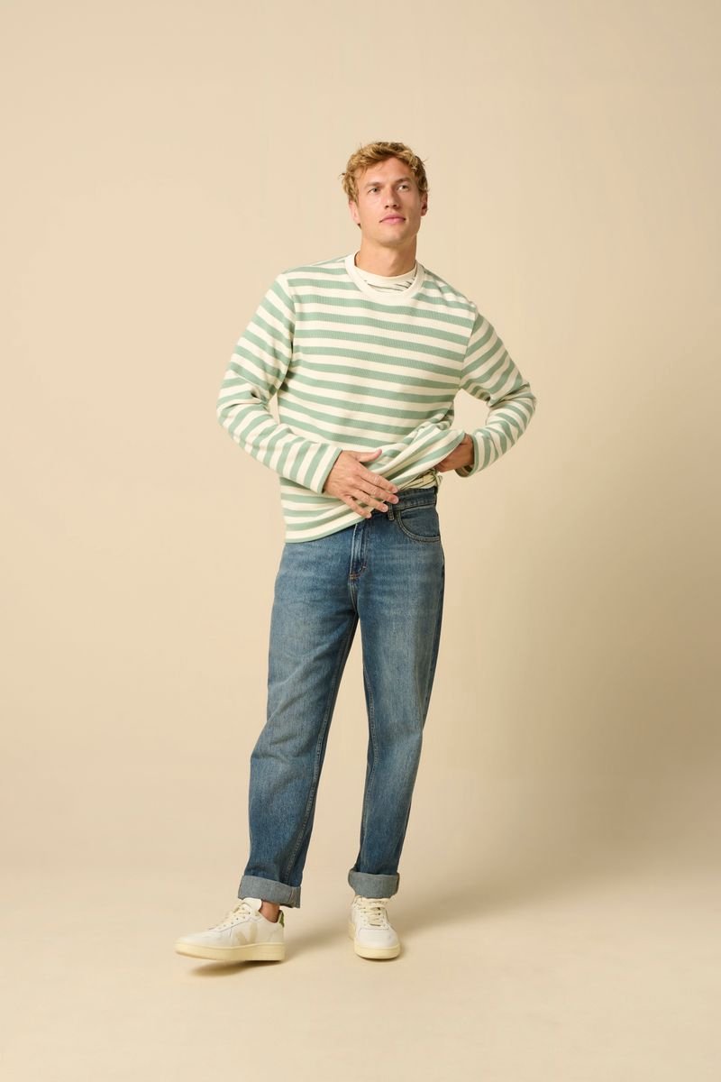 Sissy-Boy - Lichtgroene gestreepte sweater