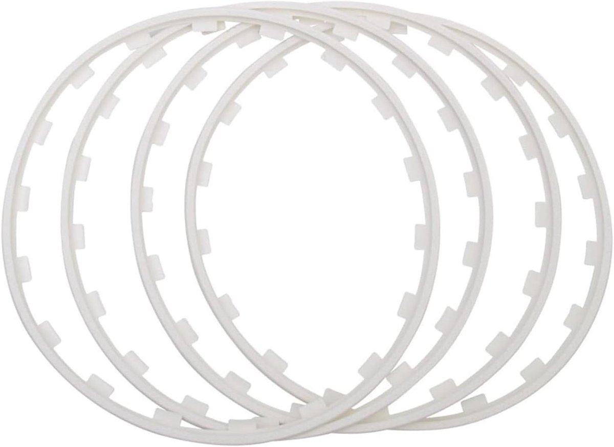 Wielrand Beschermers - Velg Bescherming - Velgen Beschermen - Schokbestendig Nylon - 18 inch - Wit